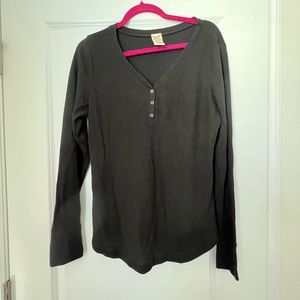 Faded Glory Black Long Sleeve Shirt